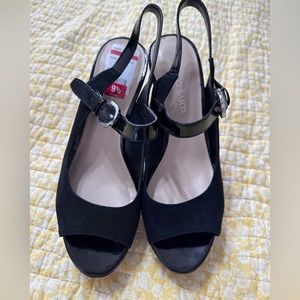 New W Tags Franco Sarto peep toe heels. Size 9.5 Black